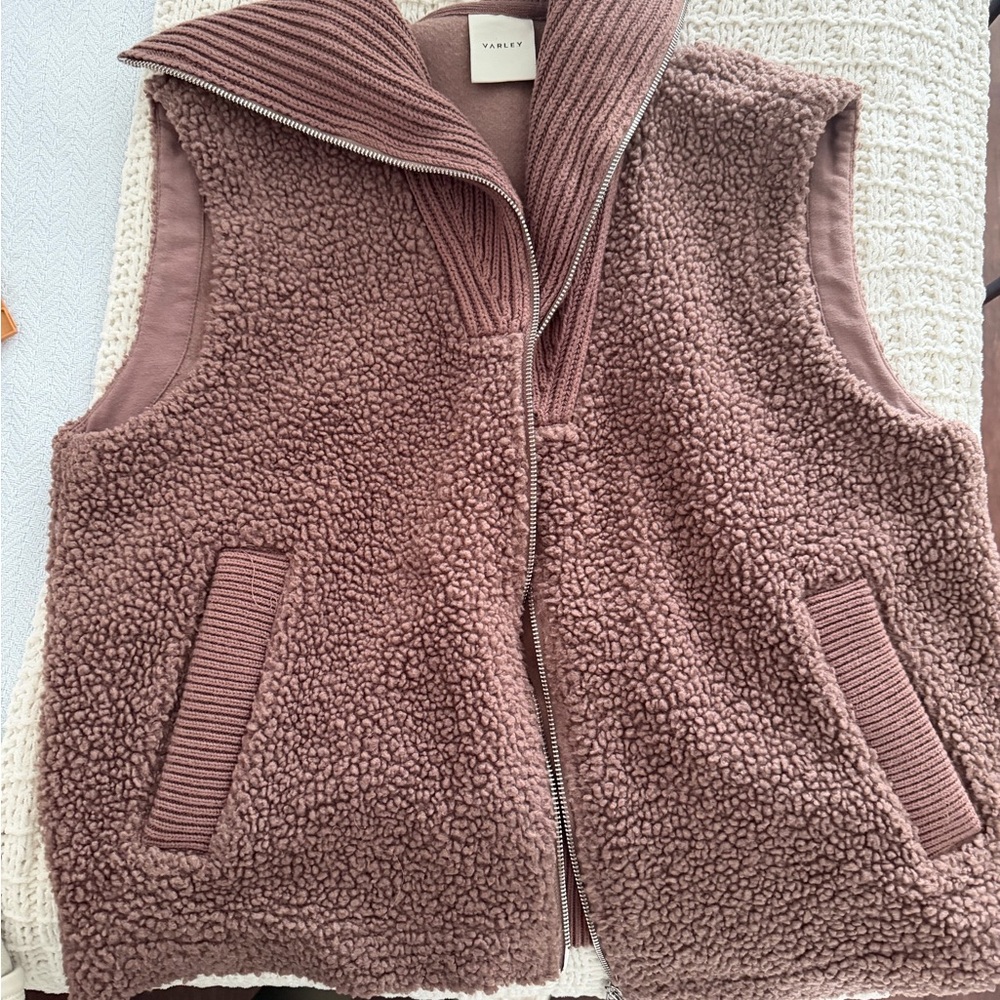 Varley Brown Sherpa Vest